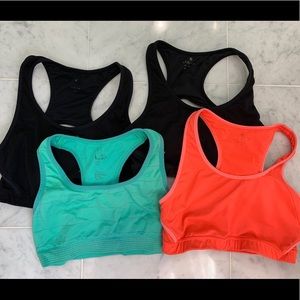 Set of 4 sports bras size medium